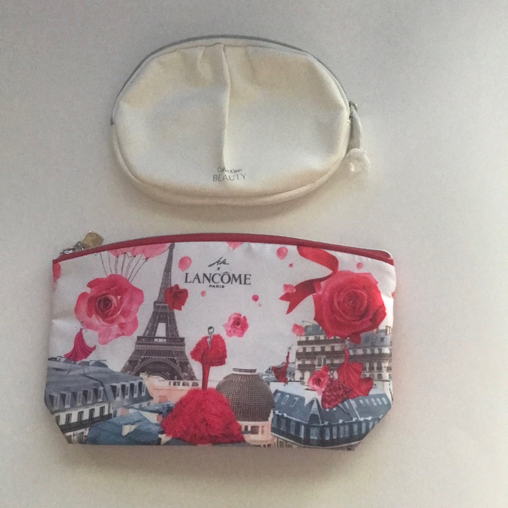 2 Cosmetic Bags- Calvin Klein Beauty & Lancome
